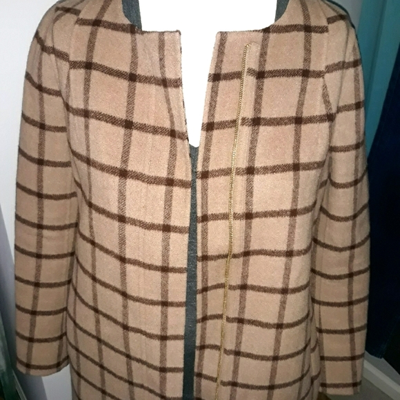 Talbots plaid and houndstooth wool blend coat. Size XS - Picture 1 of 10
